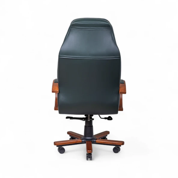 Salvador Yeşil Deri Makam Koltuğu - 4