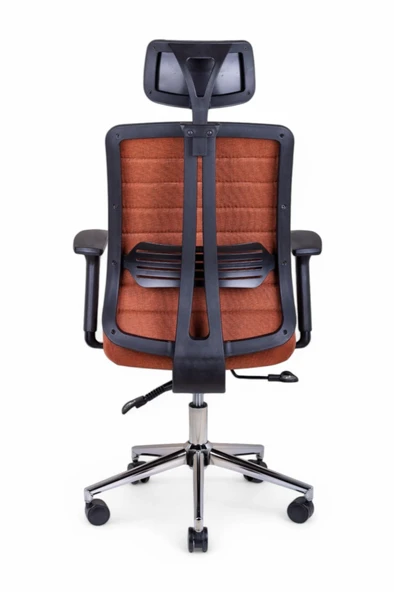 Paris Turuncu Keten Yönetici Koltuğu - Resim 5