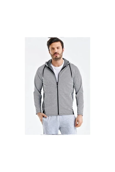 UHLSPORT SWEAT POLY. KAPŞONLU GREY M ürün görseli 1