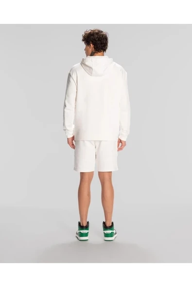 Kappa Authentic Theo Erkek Beyaz Regular Fit Hoodie - 5