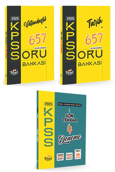 2026 Kpss Lisans, Ön Lisans, Ortaöğretim, Vatandaşlık 657 - Tarih 657 Soru Bankası ve Gkgy Deneme Seti