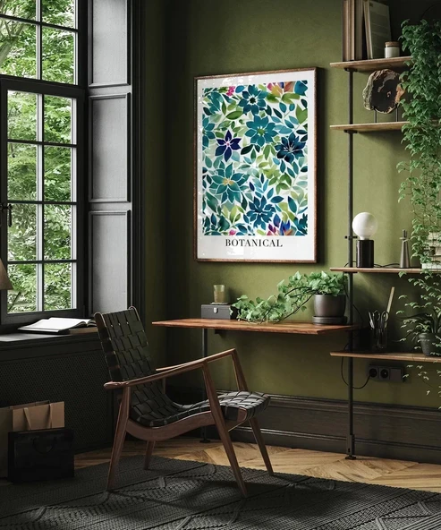 Çerçevesiz Poster Canlı Botanik Dünyası - Resim 6