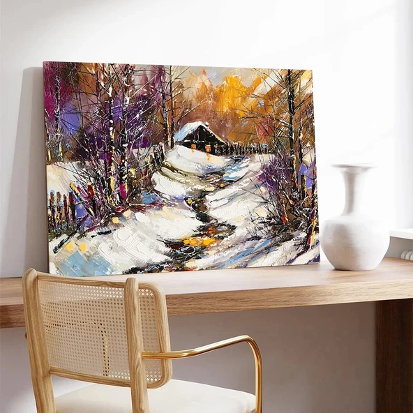 Kışın Sessizliği Kanvas Tablo - Resim 3