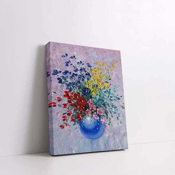 Vazodaki Çiçekler Kanvas Tablo - Resim 2