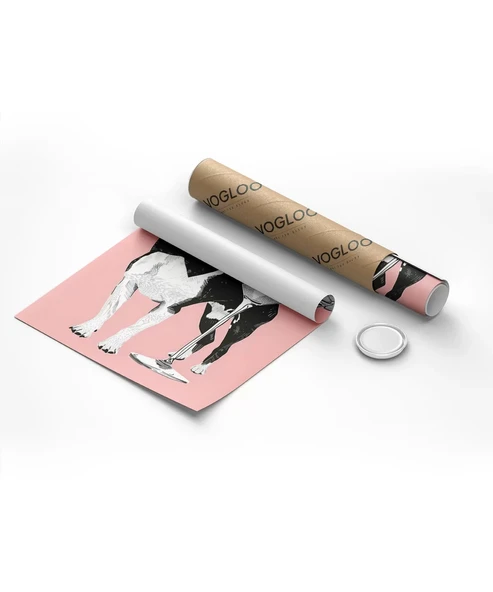 Çerçevesiz Poster Şık Köpek ve Martini - Resim 8