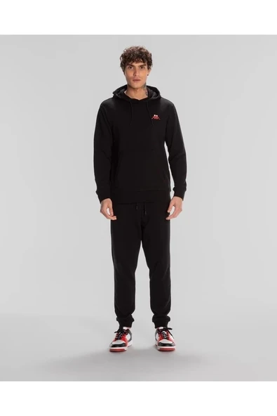 Kappa Authentic Space Jump Hoodie Erkek Siyah Regular Fit Hoodie - 2