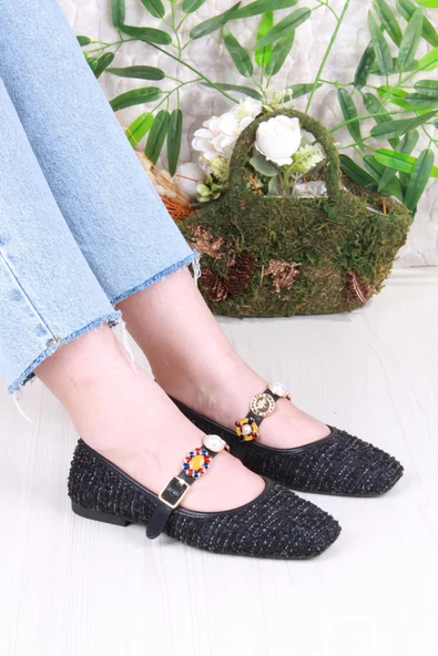 Fort 027-721 Fls Taş Toka Detaylı Rahat Kadın Babet ürün görseli