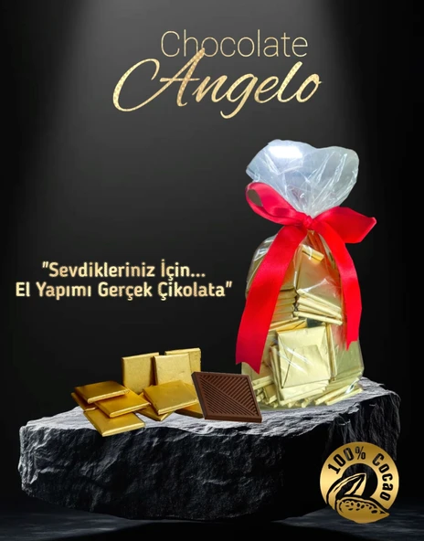Angelo Chocolate Gold Sargılı 100 Adetli Madlen Çikolata - 3