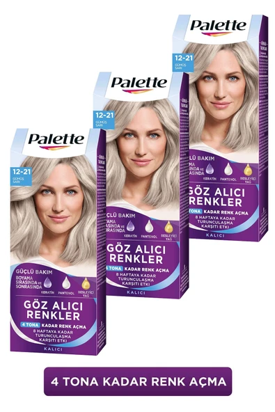 Palette Göz Alıcı Renkler 12-21 Gümüş Sarı x 3 Adet - 1