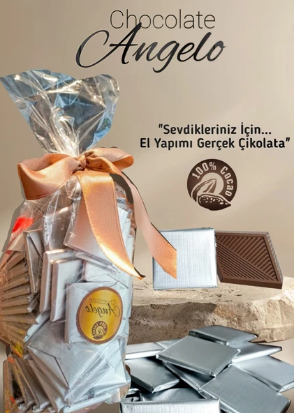 Angelo Chocolate Gümüş Sargılı 100 Adetli Madlen Çikolata