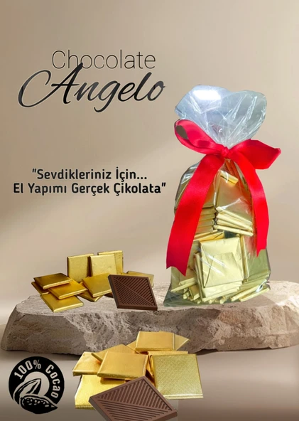 Angelo Chocolate Gold Sargılı 100 Adetli Madlen Çikolata