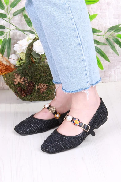 Fort 027-721 Fls Taş Toka Detaylı Rahat Kadın Babet - Resim 2