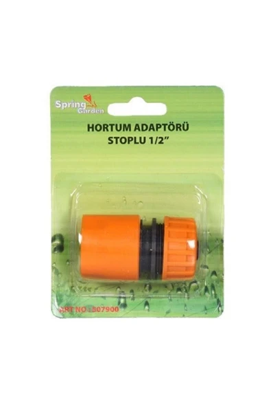 SPRING GARDEN HORTUM ADAPTÖRÜ STOPLU 1/2 ürün görseli