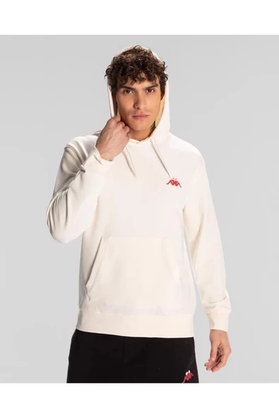 Kappa Authentıc Space Jump Erkek Beyaz Sweatshirt - Resim 3