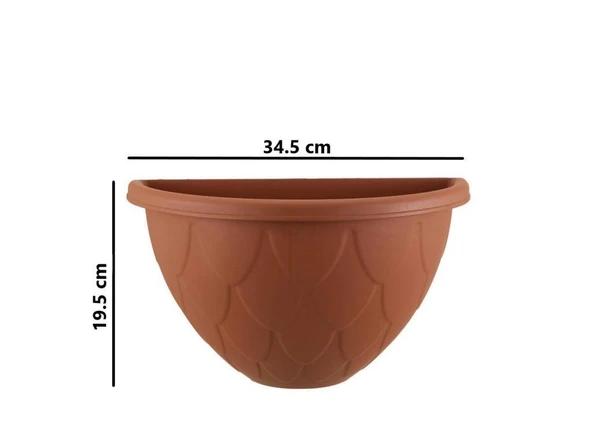 Omnipazar SO-DD03 Dekoratif Damla Duvar Saksı 3.4 Litre Kiremit 6 Adet - Resim 2