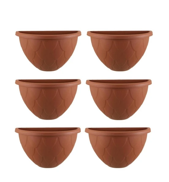 Omnipazar SO-DD03 Dekoratif Damla Duvar Saksı 3.4 Litre Kiremit 6 Adet ürün görseli