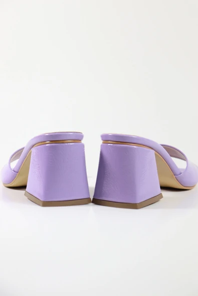 Assortie RENKLİ KALIN TOPUKLU TERLİK 6CM - 5