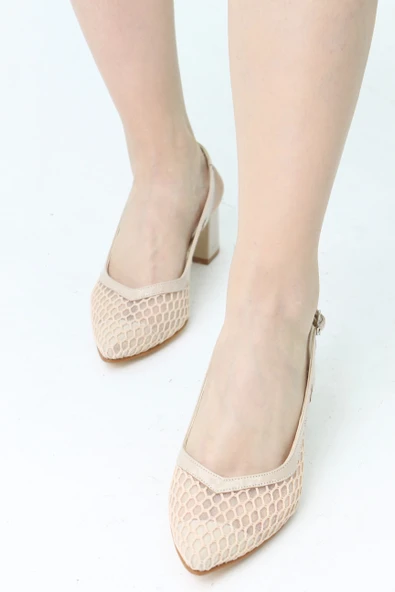 ASSORTIE FİLELİ ARKASI AÇIK TOKALI TOPUKLU AYAKKABI ürün görseli