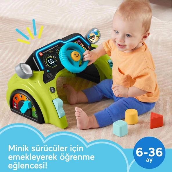 Fisher Price Sesli ve Işıklı Eğlen ve Öğren İlk Arabam ÜÇ DİLLİ EĞİTİCİ AKTİVİTE BEBEK OYUNCAĞI