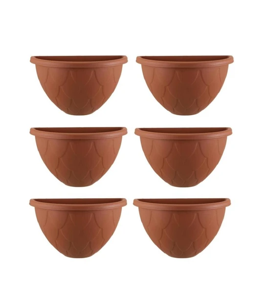 Omnipazar SO-DD02 Dekoratif Damla Duvar Saksı 2.4 Litre Kiremit 6 Adet ürün görseli