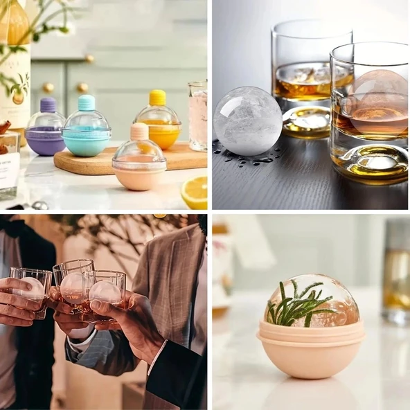 BUFFER® Hunili Altı Silikon Kolay Çıkabilen Büyük Boy Küre Buzluk ürün görseli 1