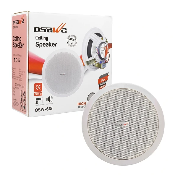OSAWA OSW-618 16 CM 15W ALÇIPAN  HOPARLÖR BEYAZ TRAFOLU (5047) - 2