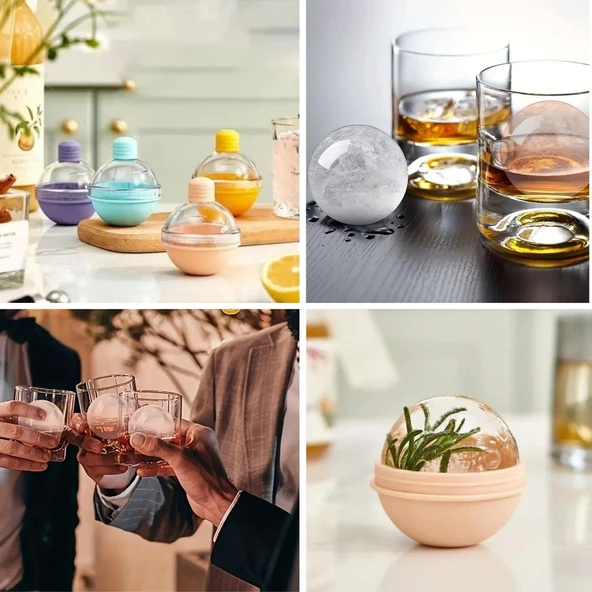 BUFFER® Hunili Altı Silikon Kolay Çıkabilen Büyük Boy Küre Buzluk ürün görseli 1