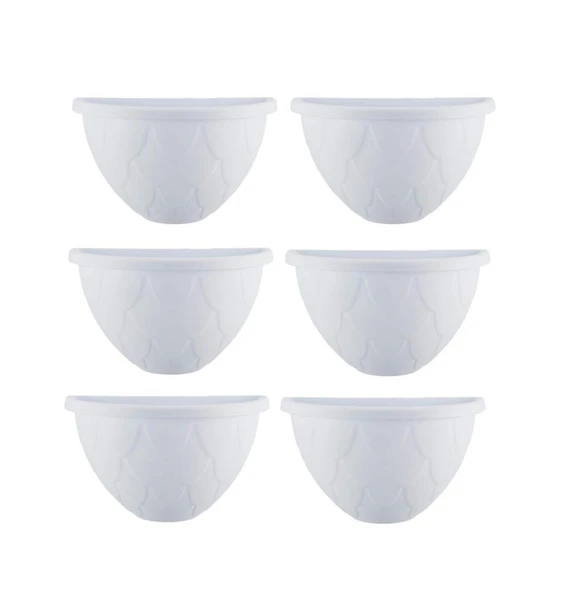 Omnipazar SO-DD02 Dekoratif Damla Duvar Saksı 2.4 Litre Beyaz 6 Adet ürün görseli