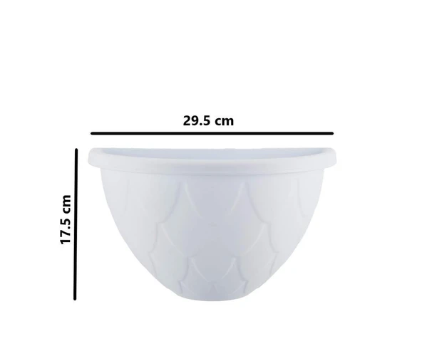 Omnipazar SO-DD02 Dekoratif Damla Duvar Saksı 2.4 Litre Beyaz 6 Adet - Resim 2