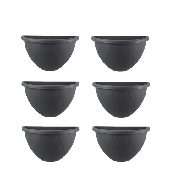 Omnipazar SO-DD02 Dekoratif Damla Duvar Saksı 2.4 Litre Antrasit 6 Adet ürün görseli