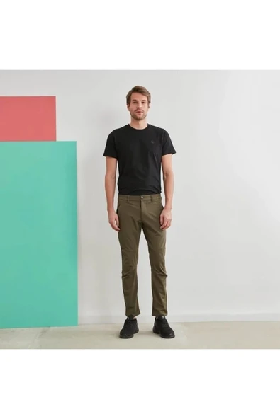Exuma Erkek Yeşil Düz Pantolon ürün görseli 1