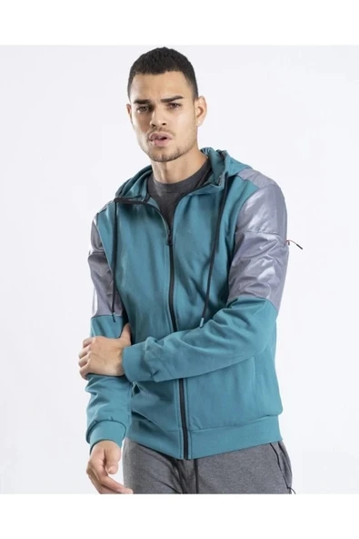 Exuma Erkek H Sweat Jacket M Petrol 1011006-483 ürün görseli 1