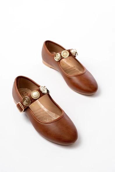 İnf-6363 Taba Baret Tokalı Günlük Ayakkabı - 3