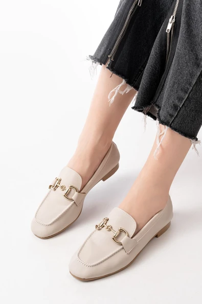 303 Siyah Süet Toka Aksesuarlı Günlük Kadın Babet - 8