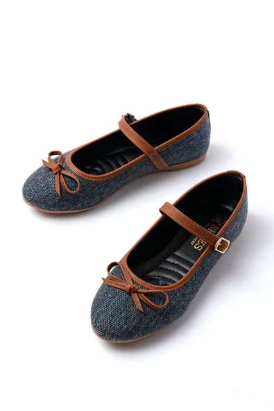 6321 Siyah Keten Günlük Baret Tokalı Babet - 9