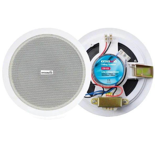 Osawa OSW-608 16 Cm 15 Watt Alçıpan Trafolu Beyaz Hoparlör - 1