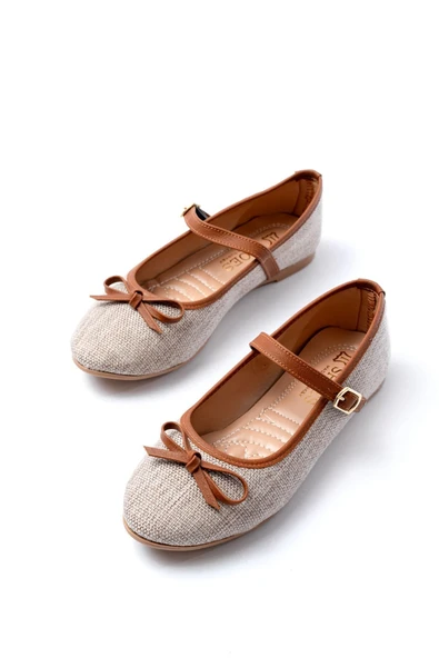 6321 Siyah Keten Günlük Baret Tokalı Babet - 4