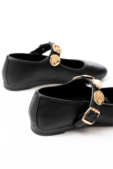 Siyah Havlu Desenli Baret Tokalı Günlük Ayakkabı - 11