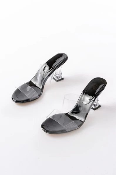 S-618 Bordo Rugan Tek Bantlı Topuklu Kadın Terlik - 12