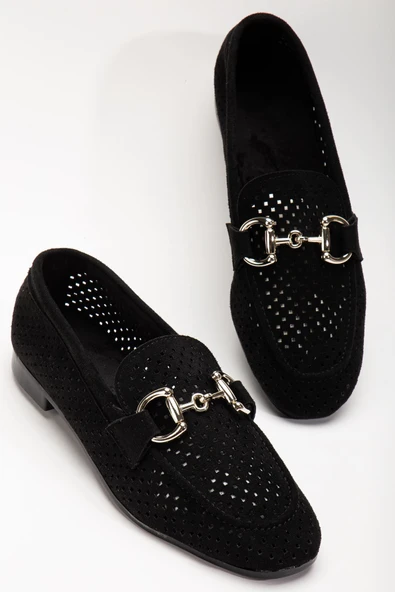 401 Taba Süet Delikli Günlük Kadın Babet - 5