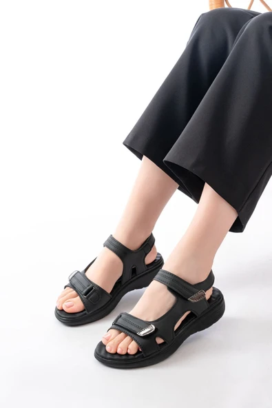 Dm-363 Taba Baret Cırtlı Dikişli Günlük Kadın Sandalet - 7