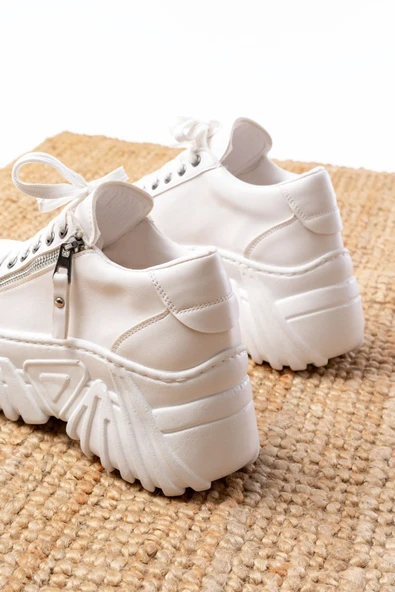 SP-156 Siyah Bağcıklı Fermuarlı Yüksek Taban Günlük Spor Ayakkabı - 10