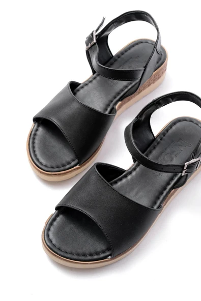 692-500 Bej Ortopedik Taban Tokalı Kadın Sandalet - 9