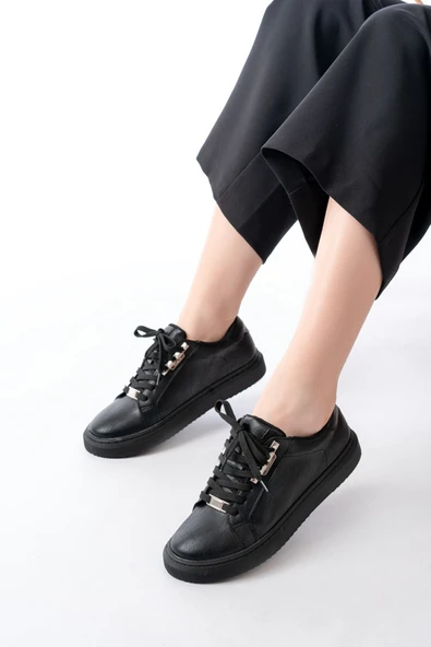 P-910 Bej Bağcıklı Taban Dikişli Günlük Kadın Spor - 10