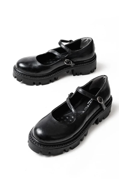 868-756 Siyah Süet Günlük Yüksek Tabanlı Loafer Ayakkabı - 9