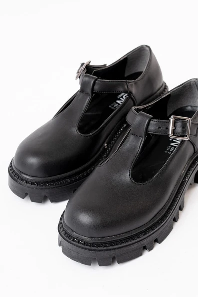 868-757 Siyah Günlük Yüksek Tabanlı Loafer Ayakkabı - 3