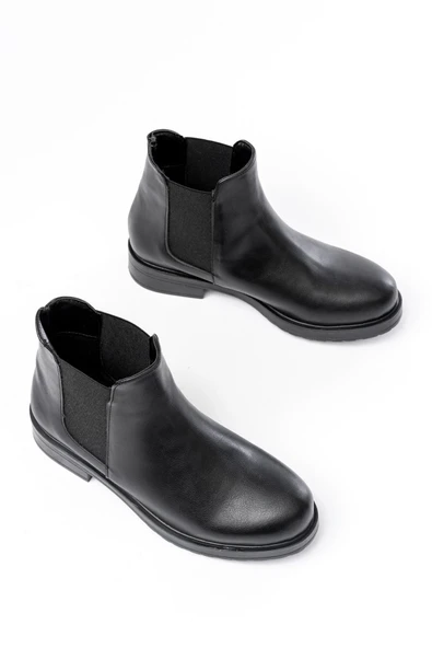 165-230 Siyah Lastikli Günlük Kadın Bot - 5