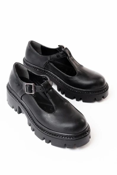 868-757 Siyah Günlük Yüksek Tabanlı Loafer Ayakkabı - 10