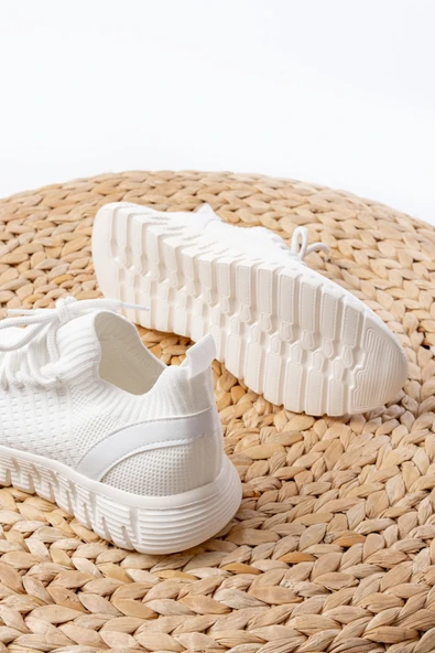 DM-501 Siyah Bağcıklı Faylon Taban Günlük Spor Ayakkabı - 10