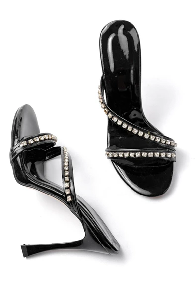 A-60 Kadın Rose Taşlı Platformlu Topuklu Terlik - 9